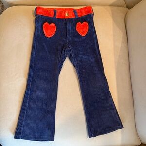 Mini Rodini Red and Blue Corduroy Pants